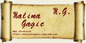 Malina Gagić vizit kartica